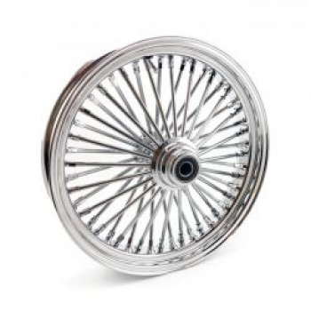 MCS radial 48 fat spoke front wheel 3.50 x 18 SF chrome