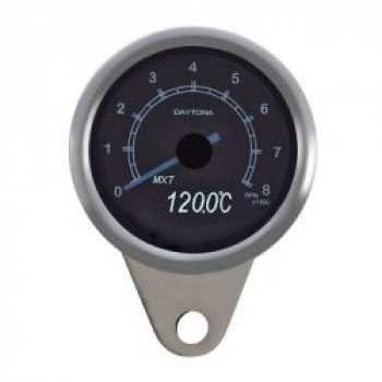 Daytona, Velona 60mm Tachometer 8000RPM, Edelstahl poliert