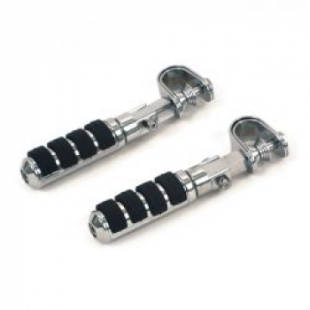 Comfort foot peg set. Clamp-on. Chrome