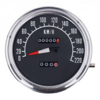 FL Tachometer, '74-84 Zifferblatt', schwarz. 1:1 KMH