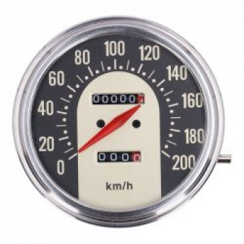 FL Tachometer, '62-67 electra face', schwarz/gold. 2:1 KMH