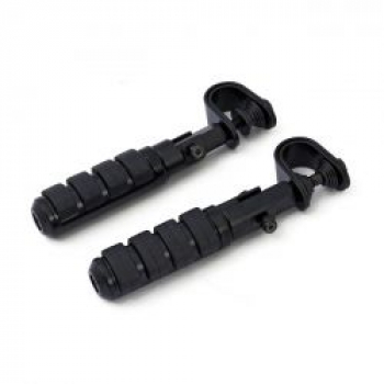 Comfort foot peg set. Clamp-on. Black