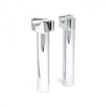 Forged aluminum risers straight, 6-1/2" rise. Chrome