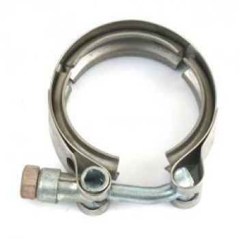 Paughco, FLT 1-7/8" muffler clamp. V-style. Chrome.