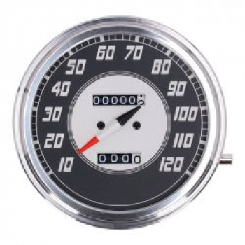 FL Tachometer, '46-47 Zifferblatt', silber/schwarz. 2:1 MPH