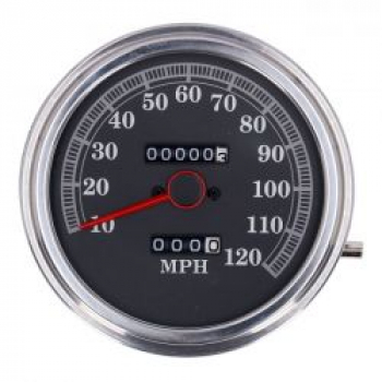 FL Tachometer, '85-up face', schwarz. 2:1 MPH