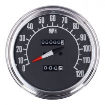 FL Tachometer, '74-84 Gesicht', schwarz. 2,21:1 MPH