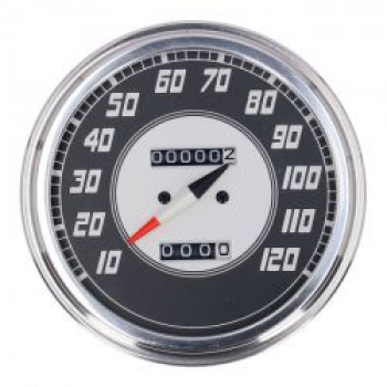 FL Tachometer, '46-47 Zifferblatt', silber/schwarz. 2,24:1 MPH