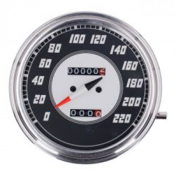 FL Tachometer, '46-47 Zifferblatt', silber/schwarz. 2:1 KMH