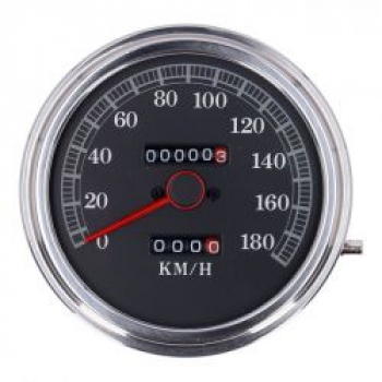 FL Tachometer, '85-up face', schwarz. 2:1 KMH