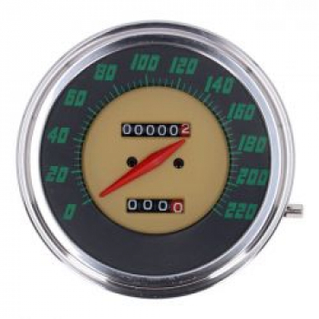 FL Tachometer, '48-61 Zifferblatt', grün. 2:1 KMH