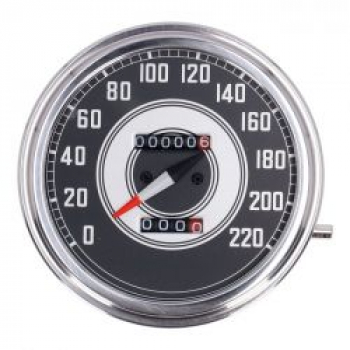 FL-Tachometer, '41-45 Zifferblatt', silber/schwarz. 1:1 KMH