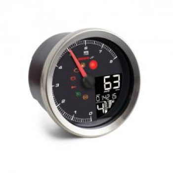 KOSO, HD-01-04 95mm Tachometer / Drehzahlmesser. Silber