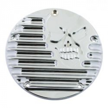 Covingtons, derby cover Finned Skull. Chrome