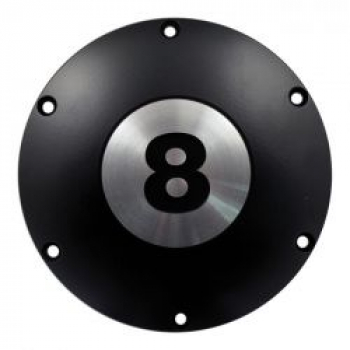 Hells Kitchen Choppers, derby cover Eight Ball. Black