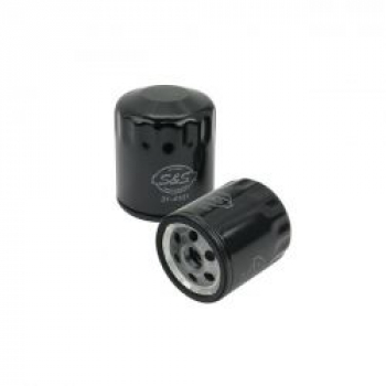 S&S, spin-on oil filter. Black