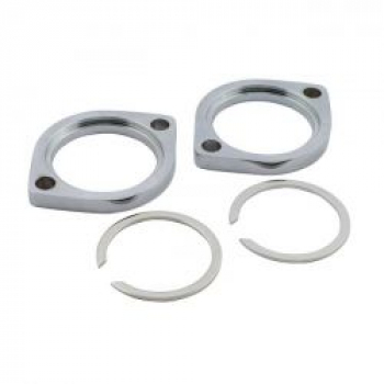 Exhaust flange and retainer kit. Chrome