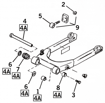 SWINGARM PARTS FOR 1982-2003 SPORTSTER