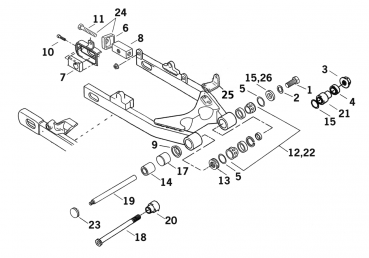 SWINGARM PARTS FOR 1991-2017 DYNA