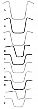 FEHLING ONE INCH DIAMETER APEHANGER HANDLEBARS