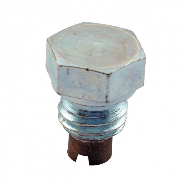 Oil drain plug, 1/2-13. Hex head. Magnetic