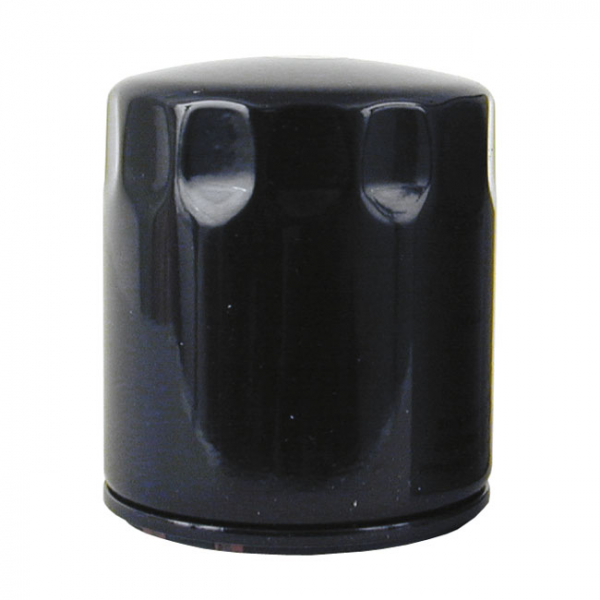 S&S, spin-on oil filter. Black