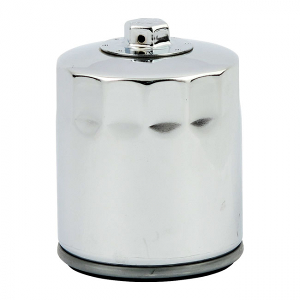 MCS, spin-on oil filter, magnetic with top nut. Chrome