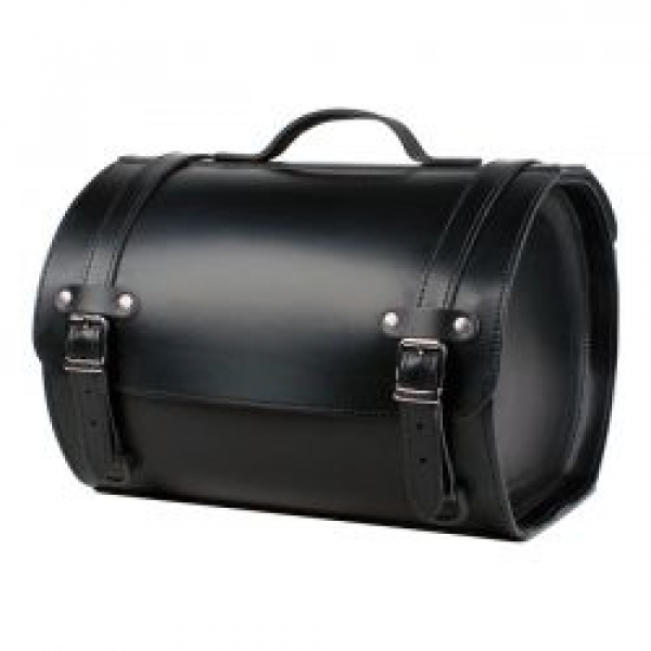 2 literLedrie, motorcycle suitcase. Black leather, 3