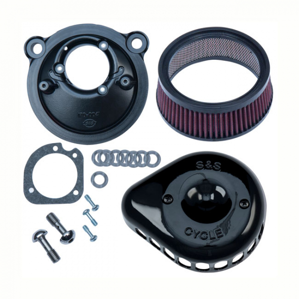 S&S, Mini Teardrop Stealth air cleaner kit. Gloss black