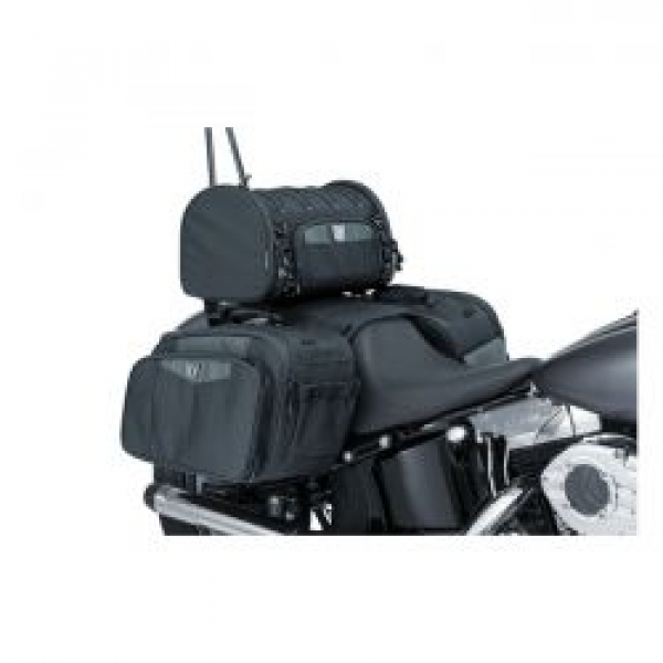 Kuryakyn, Momentum Outrider throw-over saddlebags. Black