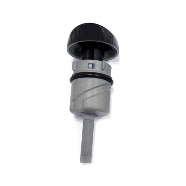 Oil tank fill plug, with dipstick. Black