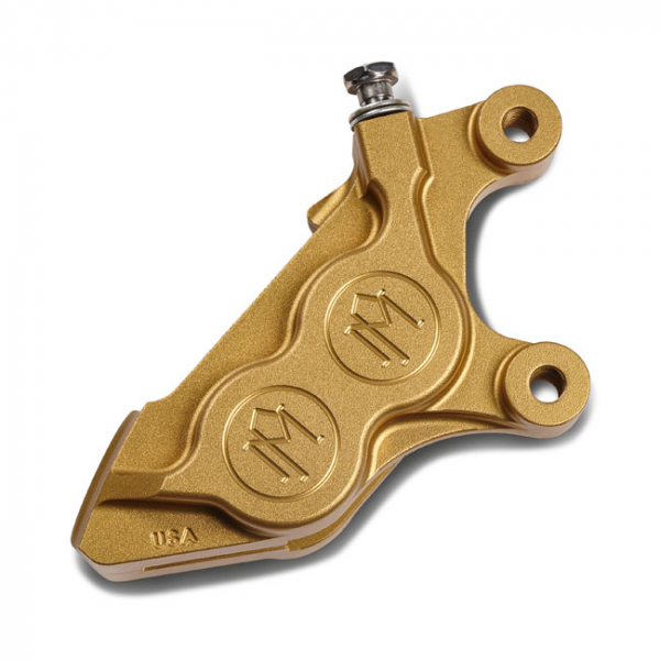 PM, 4-p 08-up 125x4B caliper. Bolt-on, right front. Gold Ops