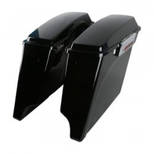 5" down extended saddlebag set. Black