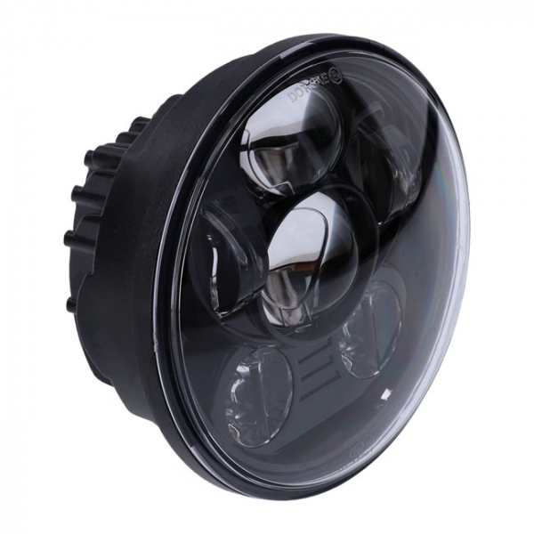 Bright, 5-3/4 inch LED headlamp unit. Black