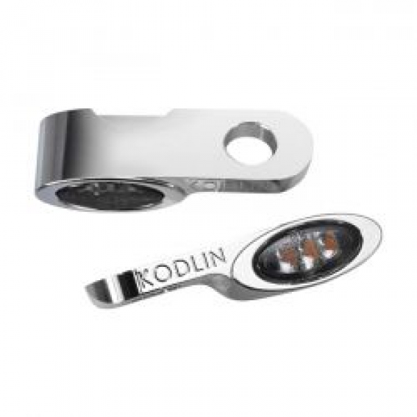 Kodlin, LED-Blinker Elypse vorne. Verchromt