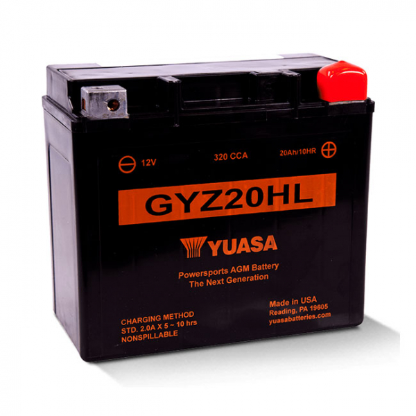 Yuasa, GYZ series AGM battery GYZ20HL 12V, 20Ah, 320CCA