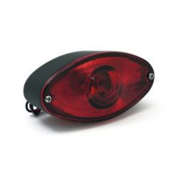 Cateye taillight. Die-cast housing. Black