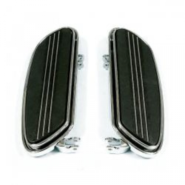 Runway rider floorboards, 1" extended. Chrome