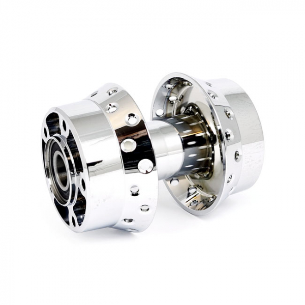 Front wheel hub. Chrome. ABS