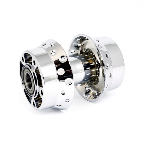 Front wheel hub. Chrome. ABS