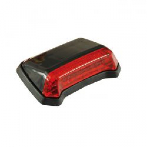 Nitro, mini fender LED taillight. Black. Red lens