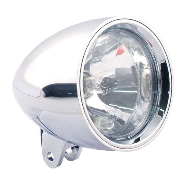 Classic III 4-1/2" HS1 headlamp. Bottom mount. Chrome