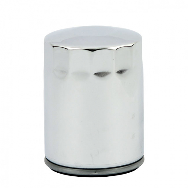 MCS, spin-on oil filter, for M8. Chrome