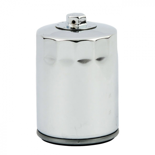 MCS, spin-on oil filter, with top nut for M8. Chrome