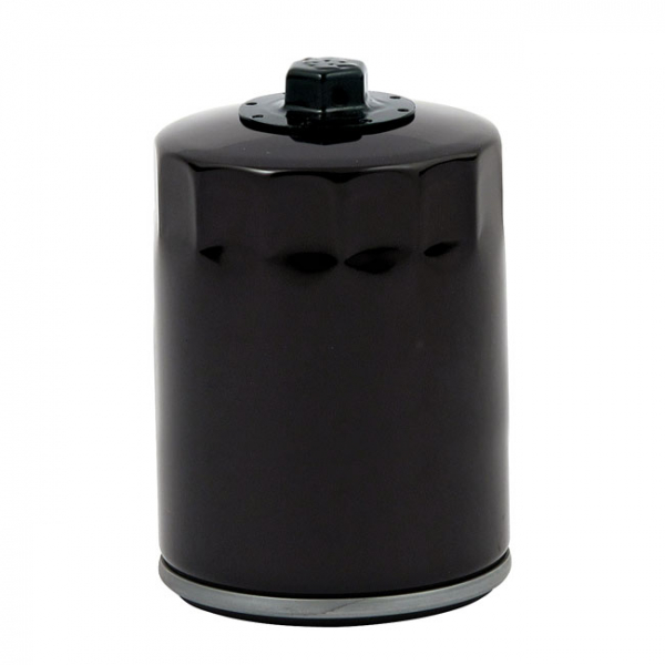 MCS, spin-on oil filter, with top nut for M8. Black