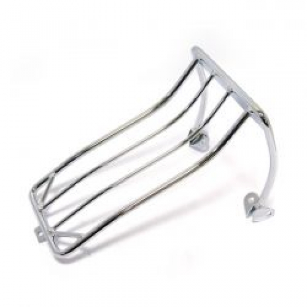 Luggage rack, for bobbed rear fender. Chrome