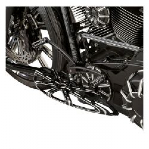 Arlen Ness, 10-Gauge rider floorboards. Black CC