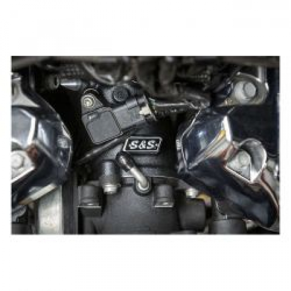 S&S, Premium M8 55mm CNC ported black manifold