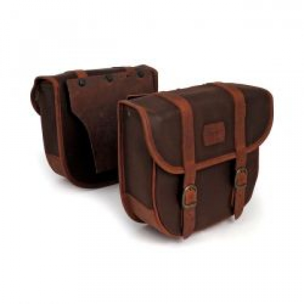 Longride, Throw over saddlebags waxed cotton. Brown