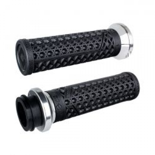 ODI, V-TWIN Lock-On GRIPS VANS Signature, TBW. Schwarz/Silber